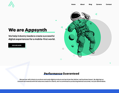 AppSynth website design concept