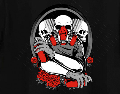 Skull T shirt design