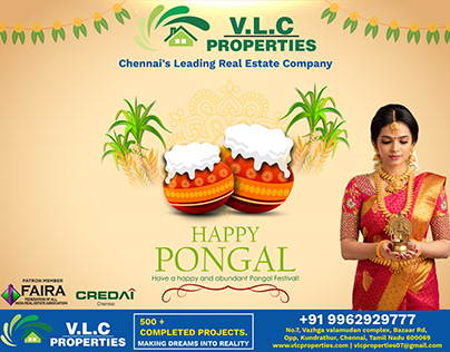 V.L.C Properties Pongal Wishes