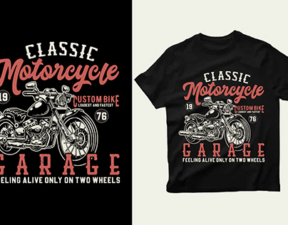 Vintage Bike T shirt Design