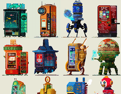 Cyberpunk vending machines, 2018-2021