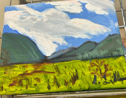 First landscape attempt in oil