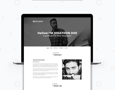 One-Page Personal Portfolio Template