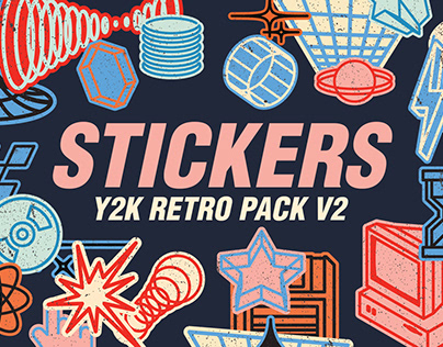 25 Y2K Stickers Retro Pack Vol.2