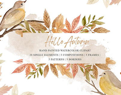 Free Autumn Watercolor Cliparts