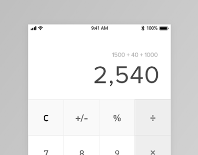 Daily UI - Day 004 (Calculator)