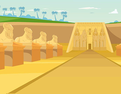 Avenue of the sphinxes (Rams Road) Illustration