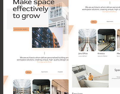 Space Arch - Landing Page Architectural Figma template