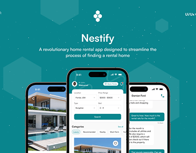 Project thumbnail - Nestify - Home Rental App Case Study