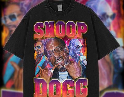 Snoop dogg vintage rap bootleg t-shirt design