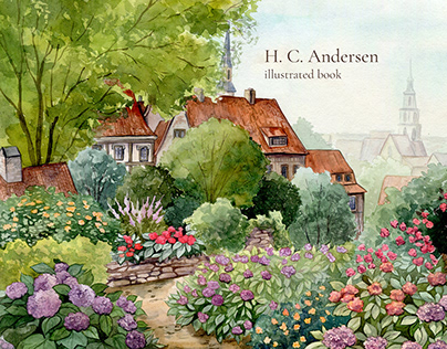 Illustrated book of Hans Christian Andersen fairytales