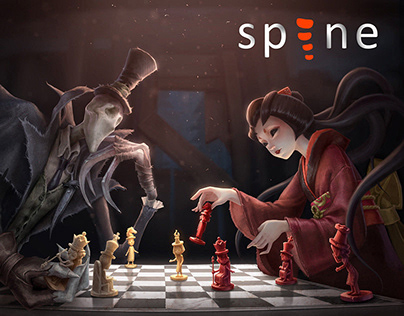 Spine 2D Mystical Chess. Character animation