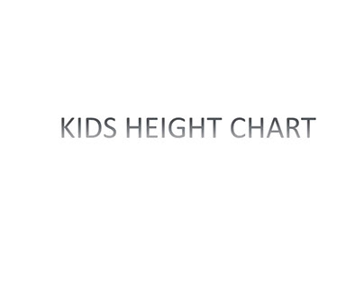 KIDS HEIGHT CHART