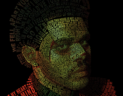 The Weeknd digital typographical portrait