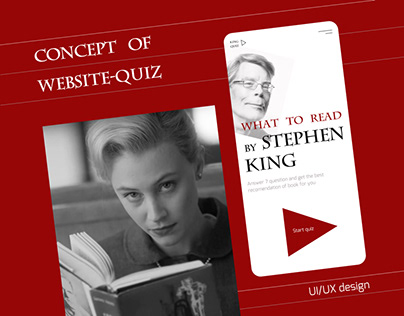 Website-quiz for choosing King's books