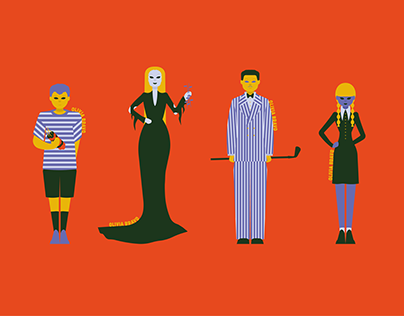 The Addams Family - Vectorial Illustration