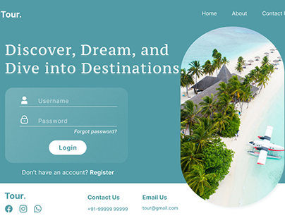 Travel Agency Website- Login Page Design