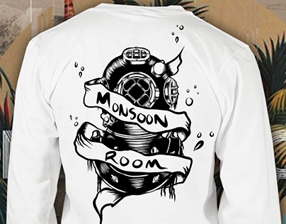 Monsoon Room Band Tee Illustration