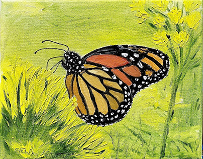 Monarch Butterfly On Yellow Flower