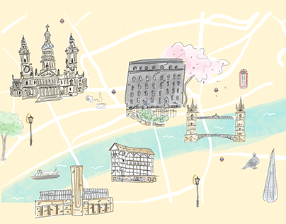 Illustrated Map, a part of London