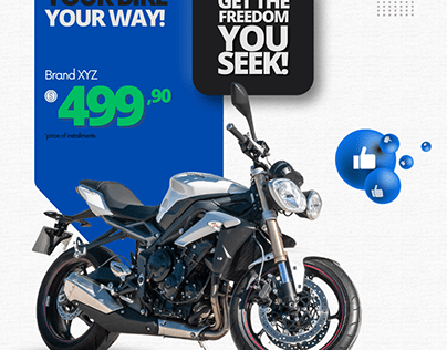 Advertisement for motorbikes for rent