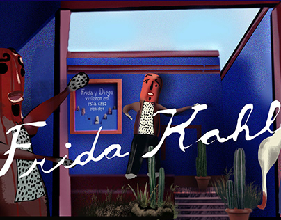 Cartoon devoted to Frida Kahlo