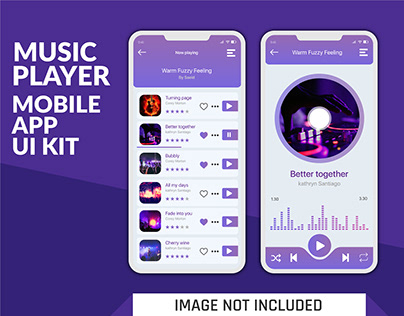 Music Player Mobile App UI kit Design