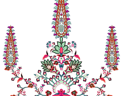 Geometrical Mughal Flower Motif