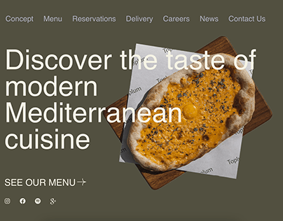 Toplum Dubai Restaurant Website design and development