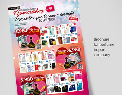 Brochure for perfume import company