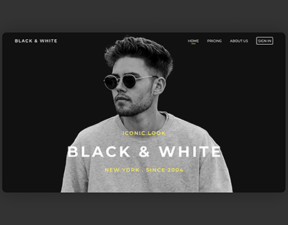 BLACK & WHITE hair dressers web design