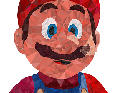 Poligonal art Mario