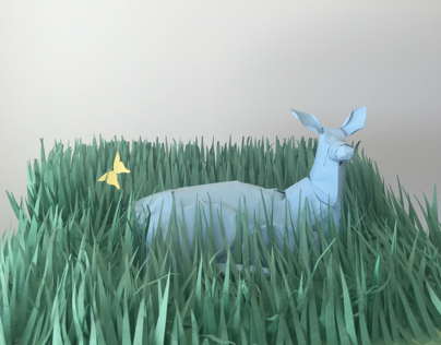 Paper Sculpture Deer