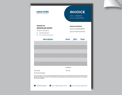 stationary invoice design