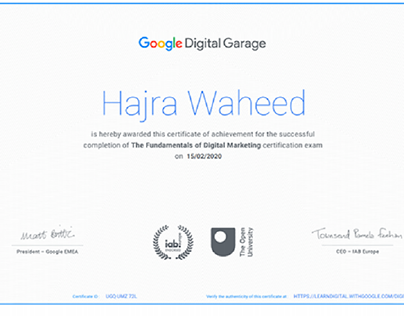 Certification | The Fundamentals of Digital Marketing