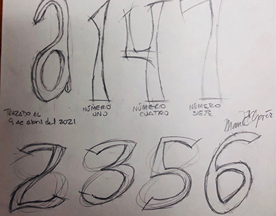 Sketches of a typeface