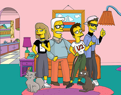 Me and my family in Springfield (Simpsons)