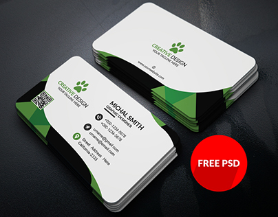 Corporate business card (Free PSD)