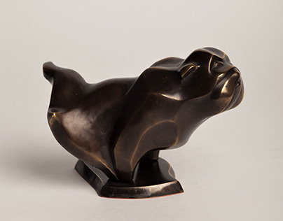 Bulldog Bronze Sculpture