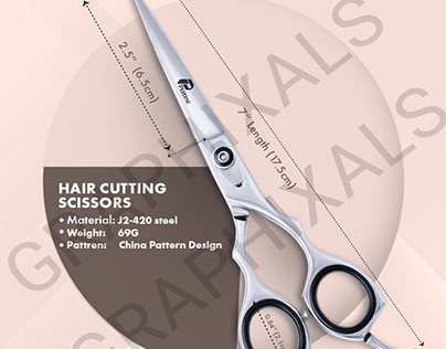 Beauty Scissor photo shoot Amazon listing design