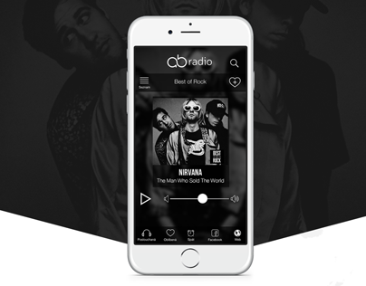 AB Radio | Logo & Music Mobile App