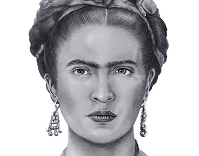 Frida Kahlo Pencil Drawing