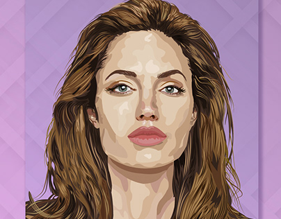 Angelina Jolie's Vector Portrait