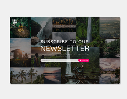 DailyUI 026 - Hint: Design a subscribe form, button,...
