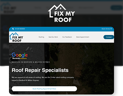 Project thumbnail - Website design & dev for Fix My Roof - single page site