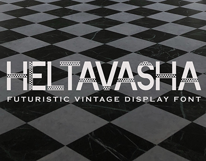 Heltavasha - Futuristic Vintage Display Font