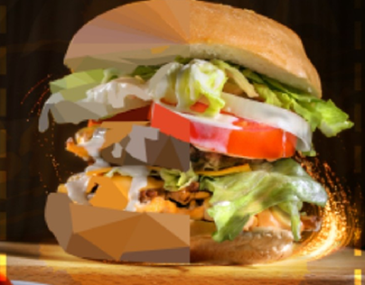 Burger 🍔 Poly shape Burger #New Ultra Modern