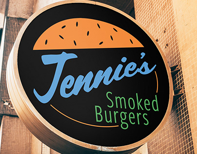 Jennie's Smoked Burgers Logo, layout, &marketing design