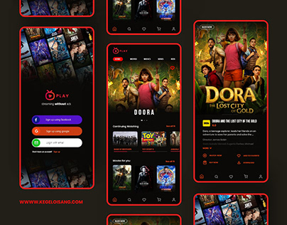 movie streaming mobile app design