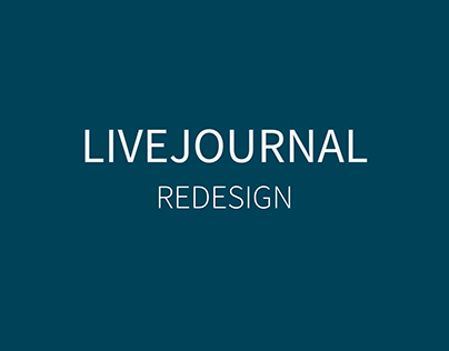 Redesign LIVEJOURNAL